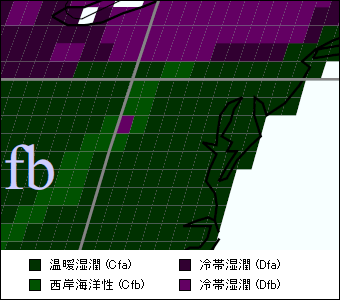 メリーランド州 気候区分地図