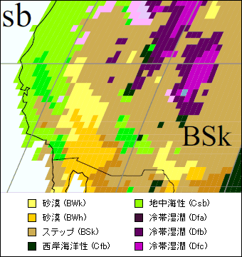 ユタ州 気候区分地図