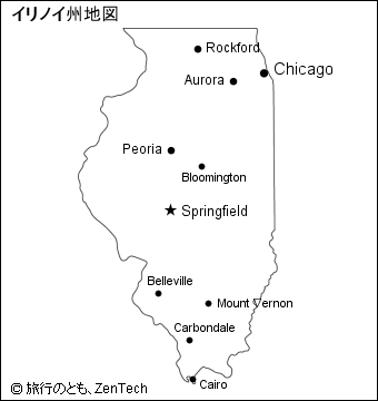 イリノイ州地図