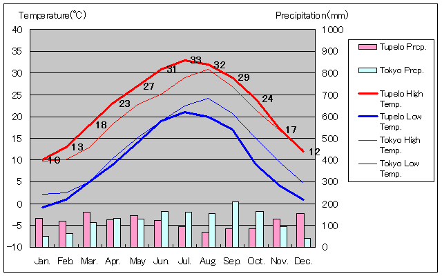 テューペロ気温