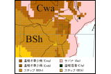 ジンバブエ気候区分地図