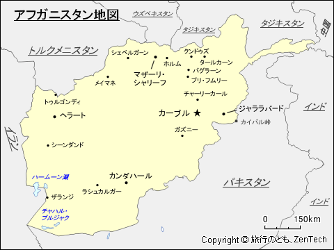 アフガニスタン地図