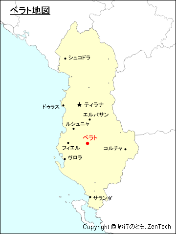 アルバニアにおけるベラト地図