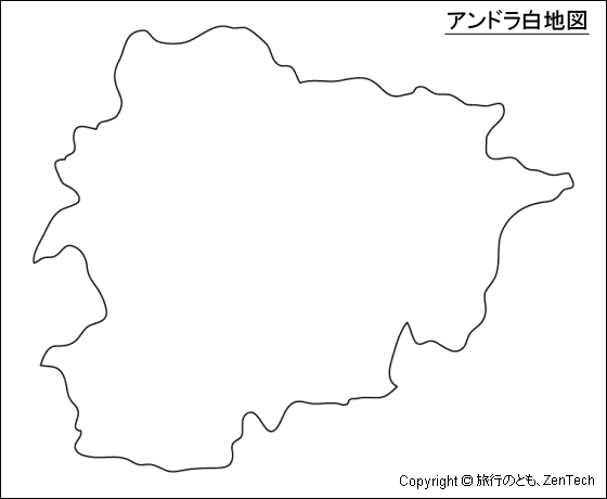 アンドラ白地図（大サイズ）