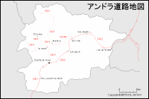 アンドラ道路地図