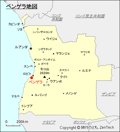 ベンゲラ地図