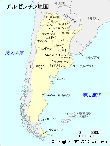 アルゼンチン地図