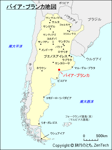 バイア・ブランカ地図