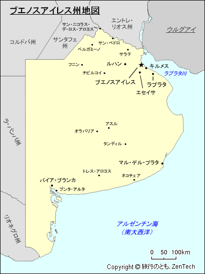 ブエノスアイレス州地図