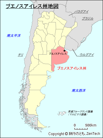 ブエノスアイレス州地図