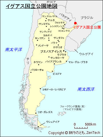 イグアス国立公園地図