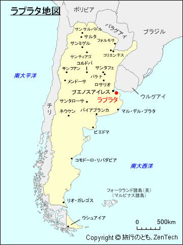 アルゼンチンにおけるラプラタ地図