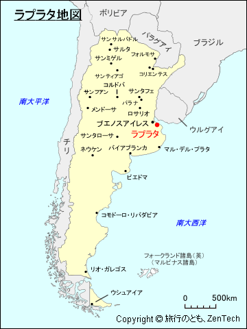 ラプラタ地図