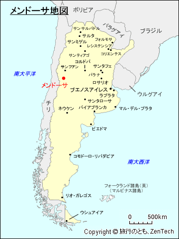 メンドーサ地図