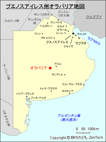 ブエノスアイレス州オラバリア地図