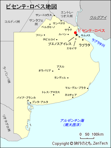 ブエノスアイレス州におけるビセンテ・ロペス地図