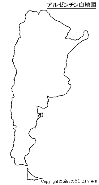 アルゼンチン白地図