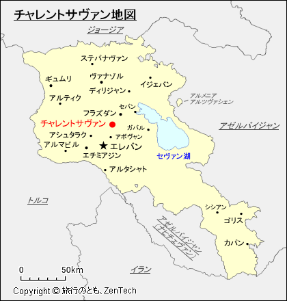 チャレントサヴァン地図