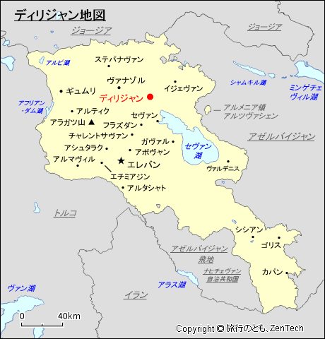 ディリジャン地図