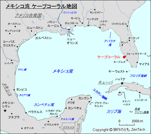 メキシコ湾 ケープコーラル地図