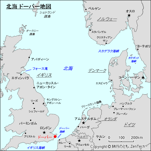 北海 ドーバー地図