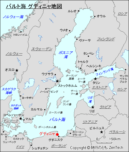 バルト海 グディニャ地図