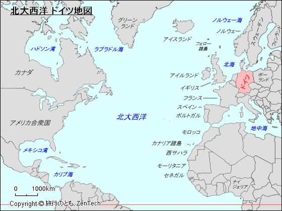 北大西洋 ドイツ地図