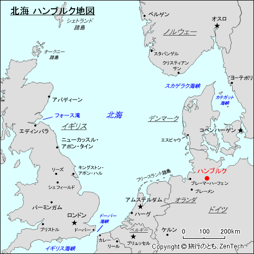 北海 ハンブルク地図