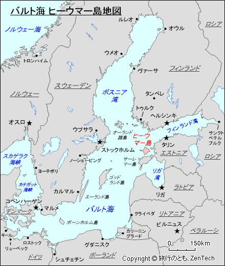 バルト海 ヒーウマー島地図