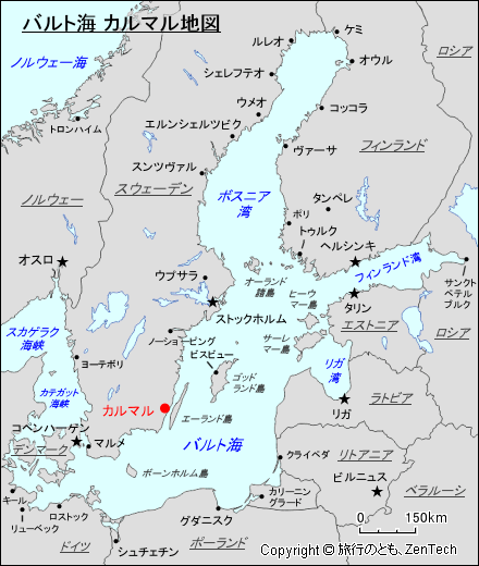 バルト海 カルマル地図