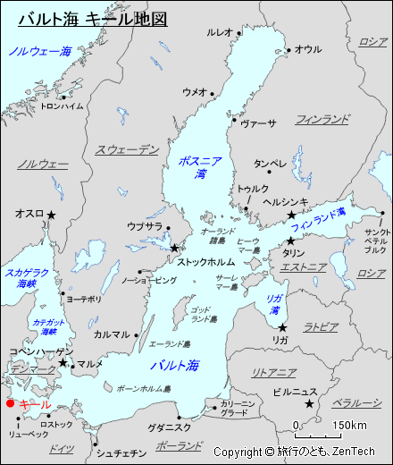 バルト海 キール地図