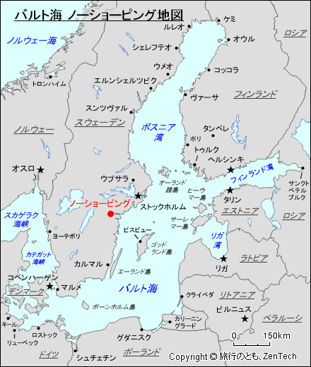 バルト海 ノーショーピング地図