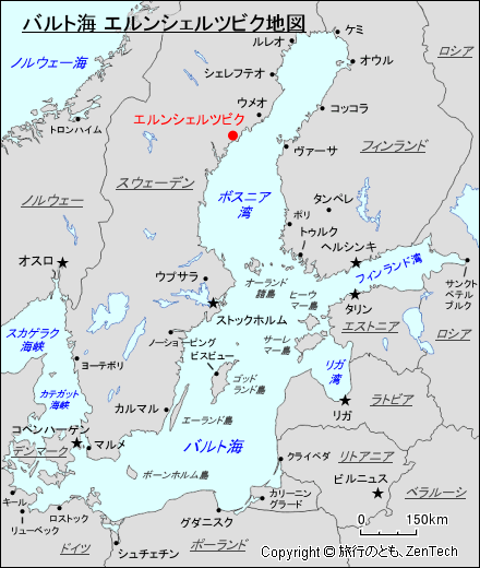 バルト海 エルンシェルツビク地図