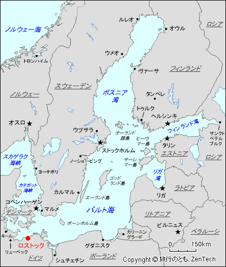 バルト海 ロストック地図