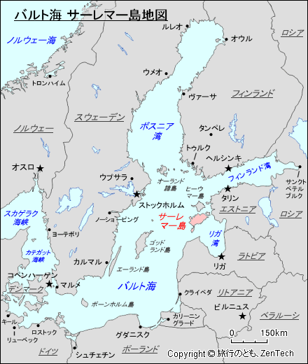 バルト海 サーレマー島地図