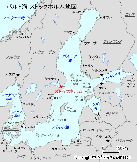 バルト海 ストックホルム地図