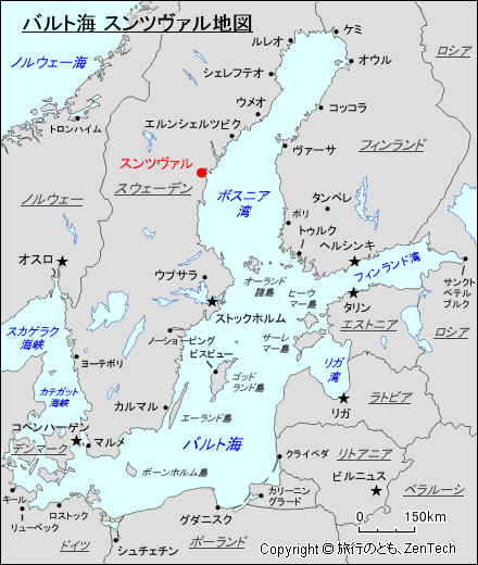 バルト海 スンツヴァル地図