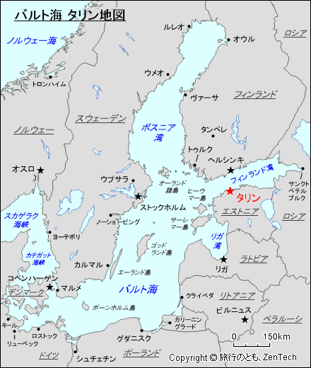 バルト海 タリン地図