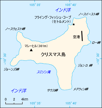 クリスマス島地図