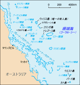 コーラル・シー諸島地図
