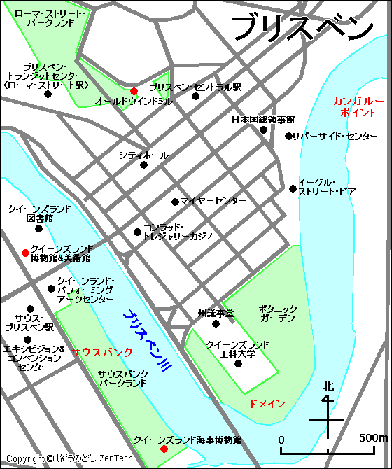 ブリスベン地図