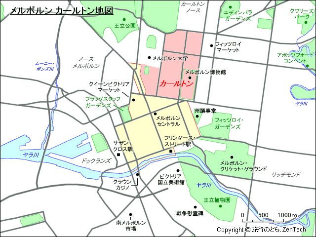 メルボルン カールトン地図