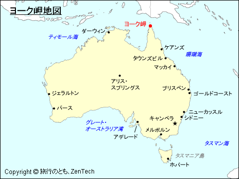 ヨーク岬地図