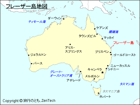 フレーザー島地図