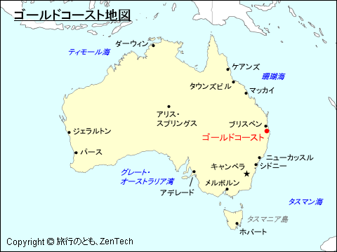 ゴールドコースト地図