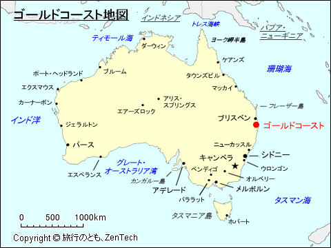 ゴールドコースト地図