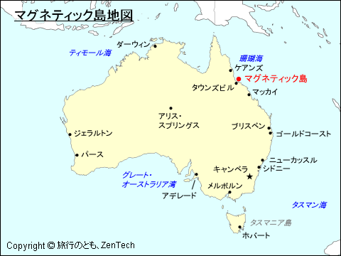 マグネティック島地図