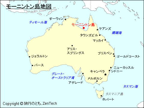 モーニントン島地図