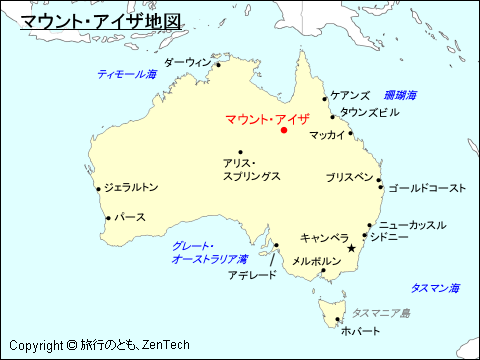 マウント・アイザ地図