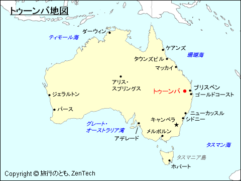 トゥーンバ地図